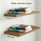 INHABIT UNION 47in Floating Shelves for Wall, Wall Mounted Shelves for Decor Storage Set of 2, Floating Shelf for Bedroom, Ba