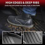 LASFIT Floor Mats Fit for BMW X7 2019-2025 2026 7 Seaters, Custom Fit TPE All Weather Waterproof Floor Mat Front & Rear Rows Car Liners for xDrive40i xDrive50i M50i M60i, Black
