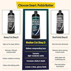 Carfidant Medium Cut Polish – Car Scratch Remover & Swirl Remover – Polishing Compound Restores Gloss & Clarity – One-Step Paint Correction Polish for Hand or DA Polisher – 16 oz