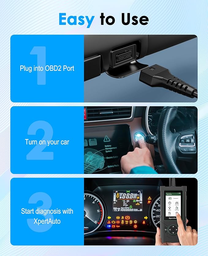 OBD2 Scanner S515 ABS SRS ECM TCM,Car Code Reader, Diagnostic Scan Tool with Reset for ABS/SRS/Oil/EPB/SAS/ETS/Battery/DPF/,