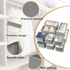Fordonral Drawer Organizer Clothes, Foldable Fabric Dresser Organizer Closet Organizers and Storage Box for Underwear,Folded 