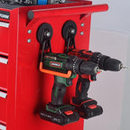 ULIBERMAGNET Magnetic Power Tool Organizer,Cordless Drill Garage Hook Heavy Duty,Large & Strong Manget with Hooks for Garage,