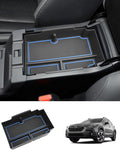 2024 2025 2026 Crosstrek Center Console Organizer for Subaru Crosstrek (Base/Premium/Sport/Limited/Wilderness), 2025 Crosstrek Console Tray 2026 Crosstrek&Impreza Accessories (with Blue Mats)