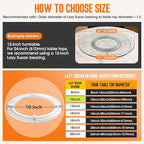 Heavy Duty Lazy Susan Turntable Bearing 10 Inch, 500lbs Capacity Rotating Swivel Plate for Round Table, Heavy Duty Swivel Bas