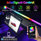 Interior Car LED Strip Lights for Tesla Model 3 Y 2021-2023, 16 Million Colors Ambient Lighting Kit with APP Control, Music Sync Color Change Neon Lights for Dashboard & Center Console
