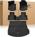 3W Floor Mats & Cargo Liner Fit Lexus NX/ NX250/ NX350 2022-2025 2026 (Not Fit for NX350h/ NX450h+), TPE All Weather Custom Fit Floor Liner for Lexus NX, 1st & 2nd Row Full Set Car Mats, Black