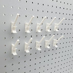 'Just Hanging Pegboards' 1/4" Pegboard Angled Thread-Bobbin Storage Hook, Compatible with 1/4" Pegboards. Sewing Organization