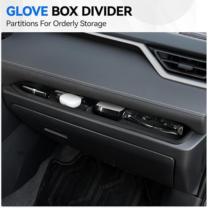 ELECFRESH 6PCS Center Console Organizer Tray for 2025 2024-2019 Toyota RAV4 Accessories, Armrest Storage Box, Driver Storage Drawer, Passenger Storage Mat Console Cup Holder Inserts for Toyota RAV4