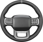 MEWANT Steering Wheel Covers for Ford F-150 2021-2025 / F-150 Lightning 2022-2025 Hand-Stitched F150 Steering Wheel Wrap
