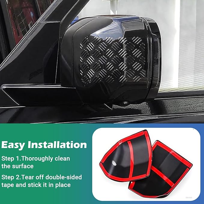 Defender Rearview Mirror Cover | Gloss Black ABS Anti-Scratch Protection Guards | Land Rover Defender 2020-2025 90 110 130 Accessories |(Rearview Mirror Cover)