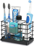 Toothbrush Holders for Bathrooms, Stainless Steel Bathroom Toothbrush Holder Kids Electric Tooth Brush Holder and Toothpaste 
