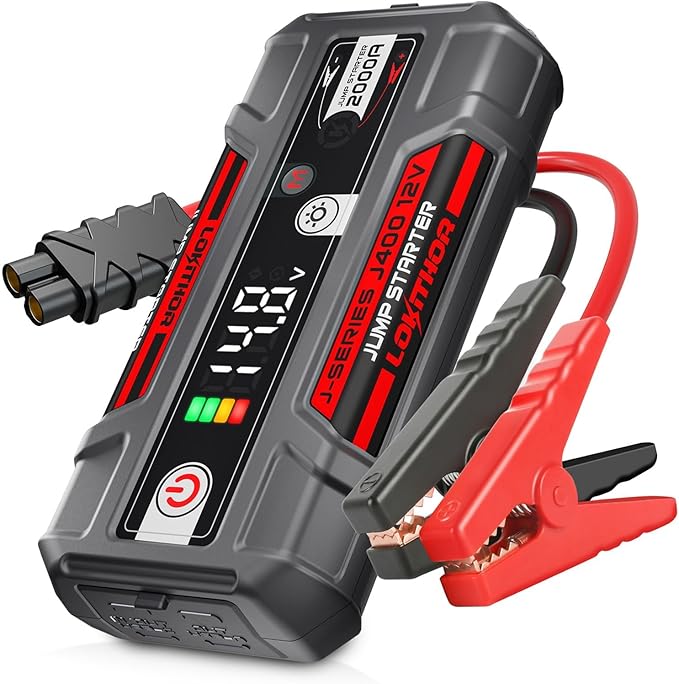 LOKITHOR J400 2000A Portable Jump Starter, 12V Lithium Battery Booster with ConnectMax Tech, Smart Digital Display, Car