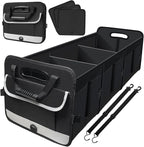 Car Trunk Organizer,Heavy Duty Collapsible 95 L Capacity Car Trunk Storage Organizer,Multi-Compartment Pockets, Adjustable Stra