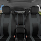 BDK carXS Charcoal Gray Two-Tone Car Seat Covers with Matching Back Seat Cover, Made to Fit Most Auto Truck Van SUV, Interior