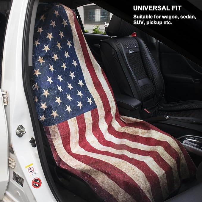 Waterproof Sweating Car Seat Cover for Post Gym Workout, Running, Swimming, Beach and Hiking, Universal Fit Non-Slip Bucket S
