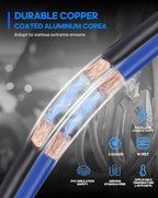 SAFEMATE Heavy Duty Jumper Cables, 2 Gauge 18 feet Automotive Booster Cables for Car Battery, with Voltage Detection and Reverse Connection Protection
