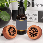 Essential Oil Car Diffuser, 2 PCS Elegant Car Aromatherapy Wood Diffuser with Vent Clip
