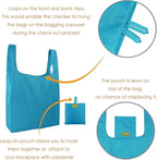BeeGreen Reusable Shopping Bags Foldable-Machine Washable with Zipper Storage Pouch, 20 Pieces