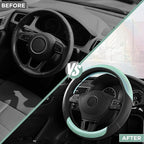 Road Comforts Steering Wheel Cover – Breathable Leather Steering Wheel Cover, Anti-Slip Grip, Universal Fit 14.5” to 15”, Hea