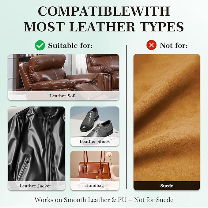 Leather Color Restorer, Leather Recoloring Balm, Scratch Remover, Leather Dye, Leather Paint with Leather Conditioner, Leathe
