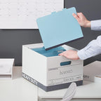 Staples Storage & Filing Box, Heavy-Duty with Handles & Removable Lid, Letter & Legal Size Documents, Stackable, 12-Pack, Whi