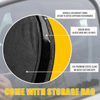 Zone Tech Side Window Cling On Sun Shades- 2-Pack Mesh Car Pop-Up Non Suction Cups Needed Sun-Shield