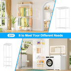 Ulif E10 Clothes Rack（With Stretchable Hanger Rod）Freestanding Clothing Racks for Hanging Clothes，Adjustable Closet Organizer