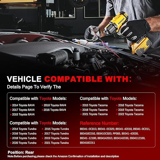 Parking Assist Sensor Compatible with Toyota RAV4 2014-2018,Tunder 2014-2021,Tacoma 2015-2022,Replace#89341-0C010 89341-0C020