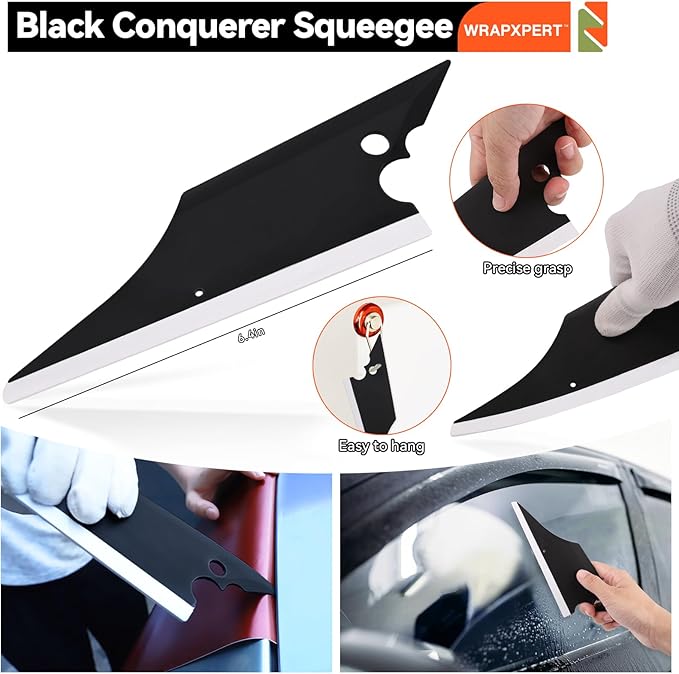WRAPXPERT Window Tint Kit 15 PCS Vinyl Wrap Tools Kit Vehicle Glass Protective Film Installing Tool Included Squeegee Tool Kit, Plastic Scraper, Safety Film Cutter, Utility Knife with Blades