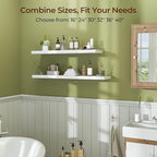 Fun Memories Floating Shelves for Wall 36 Inch Set of 3, Farmhouse Floating Shelves with Invisible Heavy Duty Bracket, 10 Inc