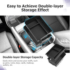 LUWU 2026 Palisade Center Console Organizer Compatible with 2026 Hyundai Palisade Accessories Armrest Console Organizer Armrest Insert Tray Palisade LX3 2026 Accessories Black 2-Pack