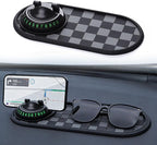 Multifunctional Car Anti-Slip Mat,Car Anti Slip Mat Phone Holder, with Temporary Parking Number, 360° Rotating Adjustable Uni