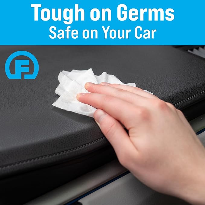 Fortress Car Interior Wipes with Microfiber Cloth (25 ct, Pack of 24) for Car Interior Cleaning, Dashboard, Seats, Detailing,