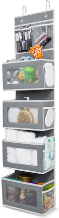 Wondersome Over the Door Organizer - Clear Mesh Window Hanging Storage Rack - Closet/Wall Organization for Bedroom, Bathroom,