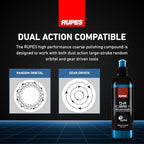 RUPES 9.DACOARSE250 Pack of 12 Blue 250 ml D-A Coarse High Performance Cut Polishing Compounds for Car Detailing & Removing Scratches | Removes Swirl Marks | Moderate to Severe Defect Removal