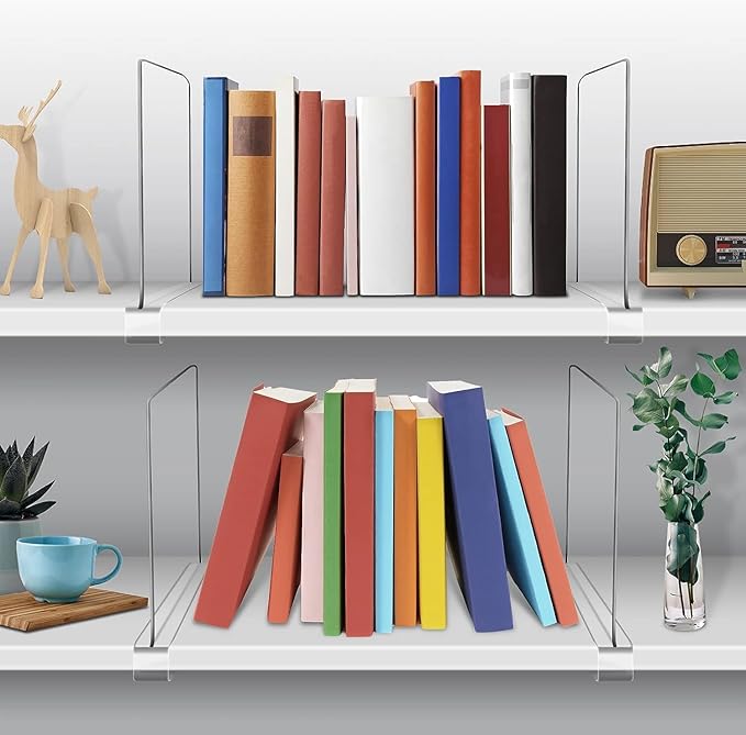 Acrylic Shelf Dividers for Closet Organization 18PCS Closet Shelf Divider Closet Dividers for Shelves Shelf Organizer for Clo