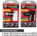 Stinger USB Emergency Escape Tool: Life-Saving Rescue Car Charger, Spring Loaded Window Breaker, Seat belt Cutter, Dual USB P