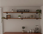 IEO Industrial Pipe Shelving Floating Shelves for Wall,Pipe Shelf 72 inches Long 11.8" Extra Width Farmhouse Decor Bedroom Ki