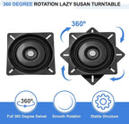 uxcell 8" Bar Stool Swivel Replacement, 360° Rotation Lazy Susan Turntable, Square Semi-Ball Bearing Seat Swivel Base Mount P