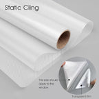 KESPEN Frosted Window Privacy Film Heat Control UV Sun Blocking Glass Stickers Static Cling Non Adhesive Door Coverings Decals for Bathroom Home Office, Sparkling, 35.4 Inch X 8.2 Feet