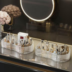 Clear Makeup Organizer Countertop for Vanity Acrylic Skincare Storage and Make up Organization for Desk Cosmetic Display Case