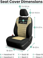 FH Group Automotive Car Seat Covers Front Set Premium 3D Air Mesh Front Seat Covers, Airbag Compatible Universal Fit Interior