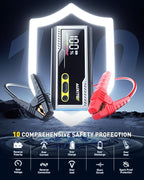 AUXITO 6000A Jump Starter, 12V Car Battery Jump Starter, Up to All Gas & 12L Diesel Engine with LED Display, Portable Jump