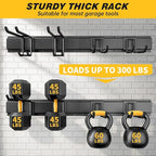 UUP 32 Inches Garage Storage, Garage Organization, Wall Mount Garden Tool Organizer, Max 300lbs Adjustable Metal Hooks, Yard 