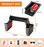 2PCS Center Console Organizer Gear Shift Tray & Front Under Seat Hidden Storage Box for Jeep Wrangler JL JLU 2025 2024-2018 & 2020 2021 2022 2023 2024 2025 Jeep Gladiator JT Truck Interior Accessories