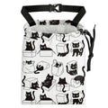 Playful Black Cat Car Trash Bag - Waterproof Car Trash Bag Hanging Leakproof Car Garbage Bag - Washable Reusable Trash Bag For Car Interior Hanging Organizer Storage Vehicle Travelling Camping