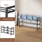 3-Tier Expandable Shoe Rack, Adjustable Shoe Shelf Storage Organizer Heavy Duty Metal Free Standing Shoe Rack for Entryway Cl