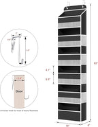 Univivi Door Hanging Organizer Nursery Closet Cabinet Baby Storage with 6 Large Compartments and 8 Side Pockets for Cosmetics