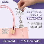 Women’s Bag Charm Key Finder, Car Keychain Hook, Cute Purse Organizer & Tote Bag Accessories, Gifts for Mom - Original