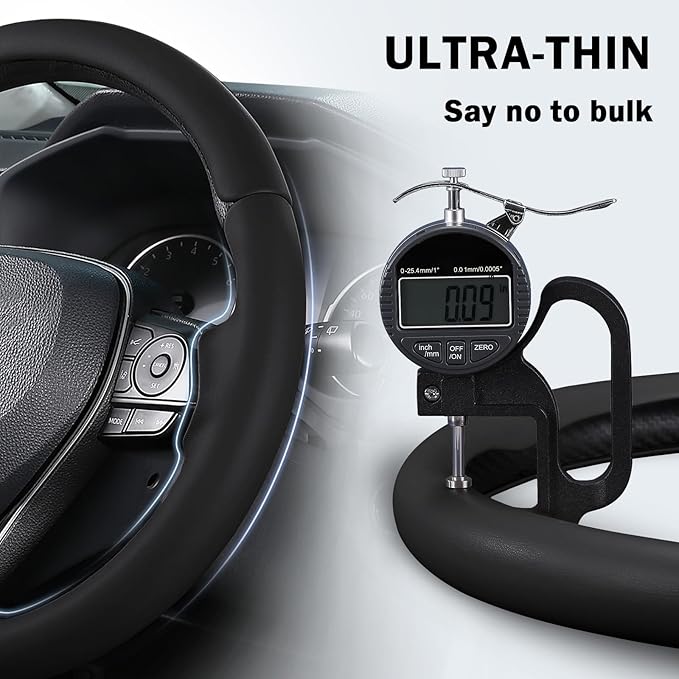 Fit for Toyota Steering Wheel Cover, Car Steering Wheel Cover for Toyota Corolla(2020-2026) Rav4(2019-2025) Camry(2018-2024) Venza(2021-2024) Avalon(2019-2022) Accessories (Black)